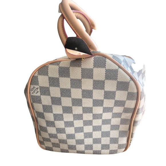 WHITE GRID "SPEEDY"HANDBAG - LV Dup - Picture 4 of 11